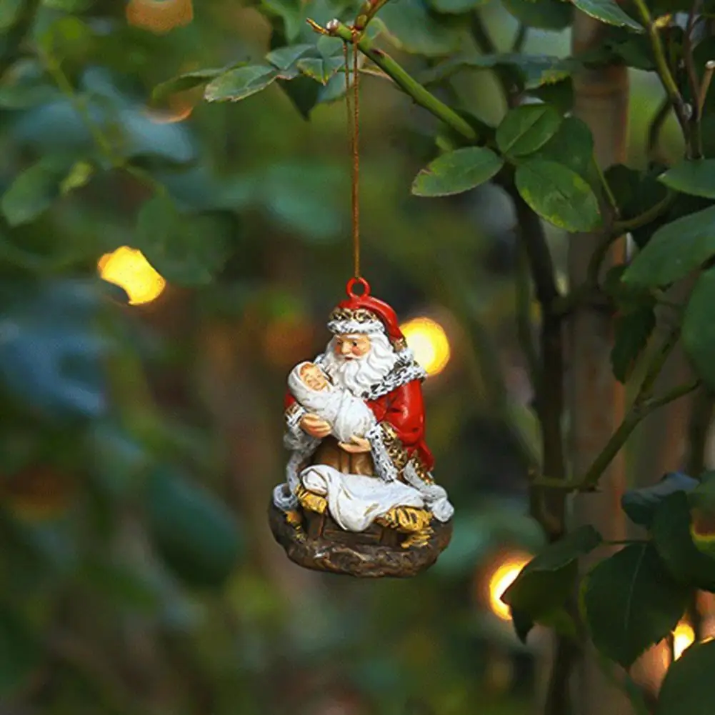 

Santa Claus Miniature Delicate Santa Claus Pendants Attractive Xmas Ornament Seasonal Gifts