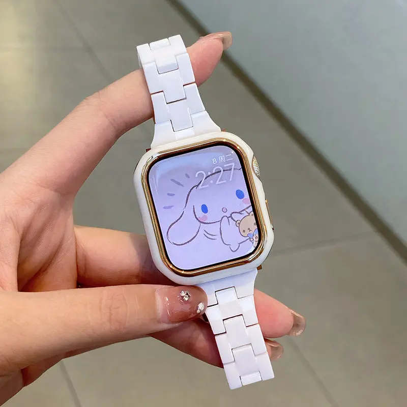 

Resin Strap For Apple Watch band 38 40 41 42 44 45mm Wrist Watchband bracelet smart watch series 7 amazfit Accessories