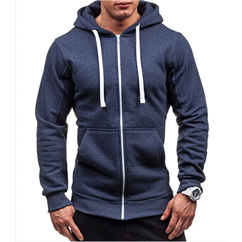 

2022 Men Hoodies Jacket Spring Drawstring Zipper Hooded Sweatshirt Male Long Sleeve Pocket Pullover Autumn Hoodie Coat