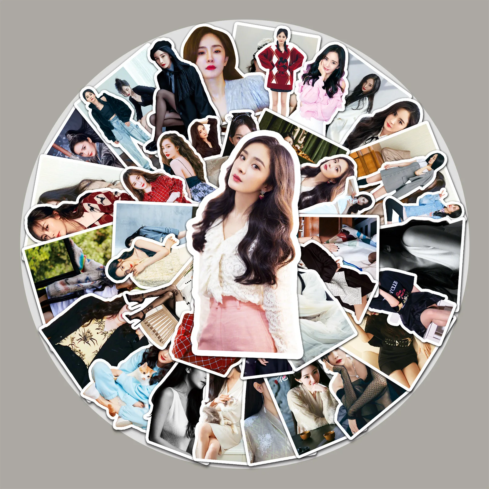 

50 шт. знаменитостей Yang Mi S периферийный скейтборд Li Xiang Мультяшные наклейки милые водонепроницаемые детские игрушки канцелярские принадлежности