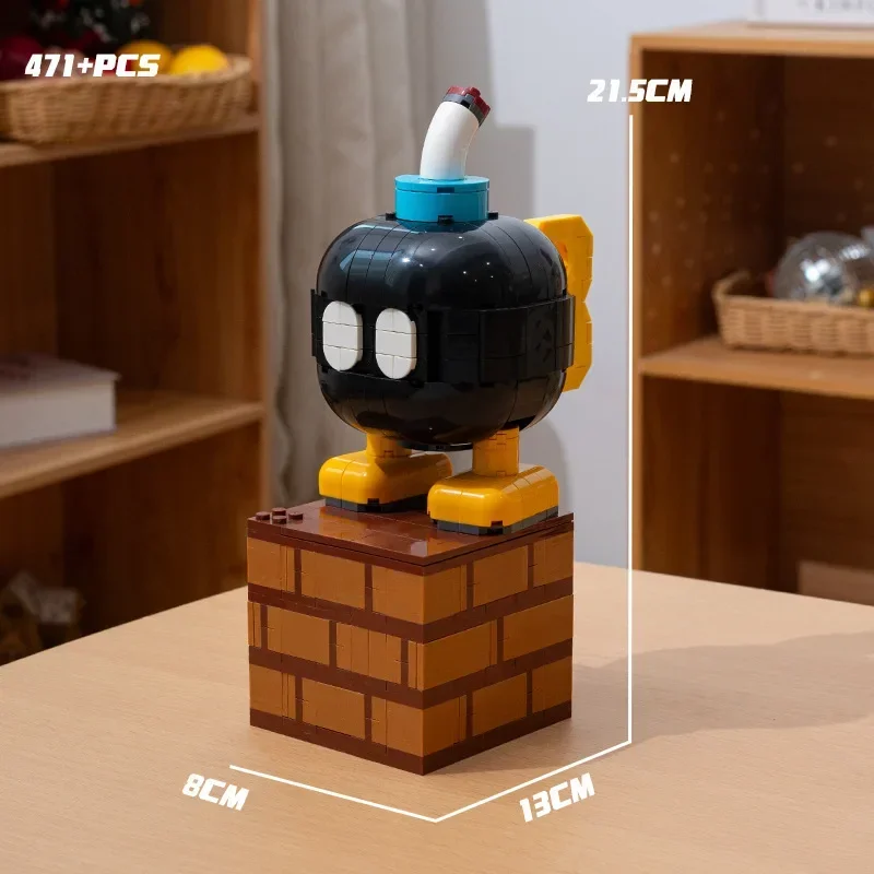 MINISO Mario Game Yoshy Brother Invincible Caps-Star Bob-omb Bomber Man Display Model Building Block Bricks Подарочный набор
