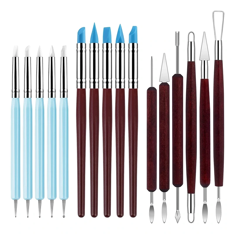 

16 Pack Clay Tools,Clay Sculpting Tools Pottery Tools, Modeling Dotting Tool& Pottery Craft Use For DIY Handicraft