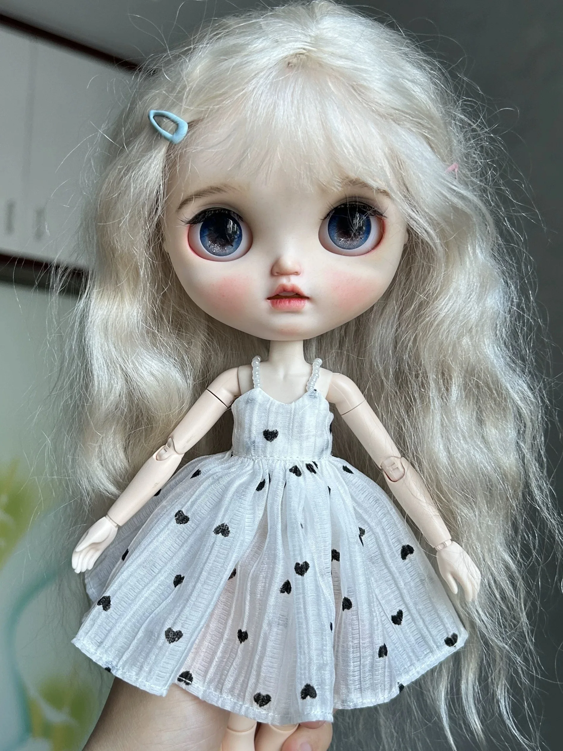 Кукольная одежда ICY DBS Blyth 30 см 1/6 OB24 Azone с узором в виде сердца платье-фартук Одежда