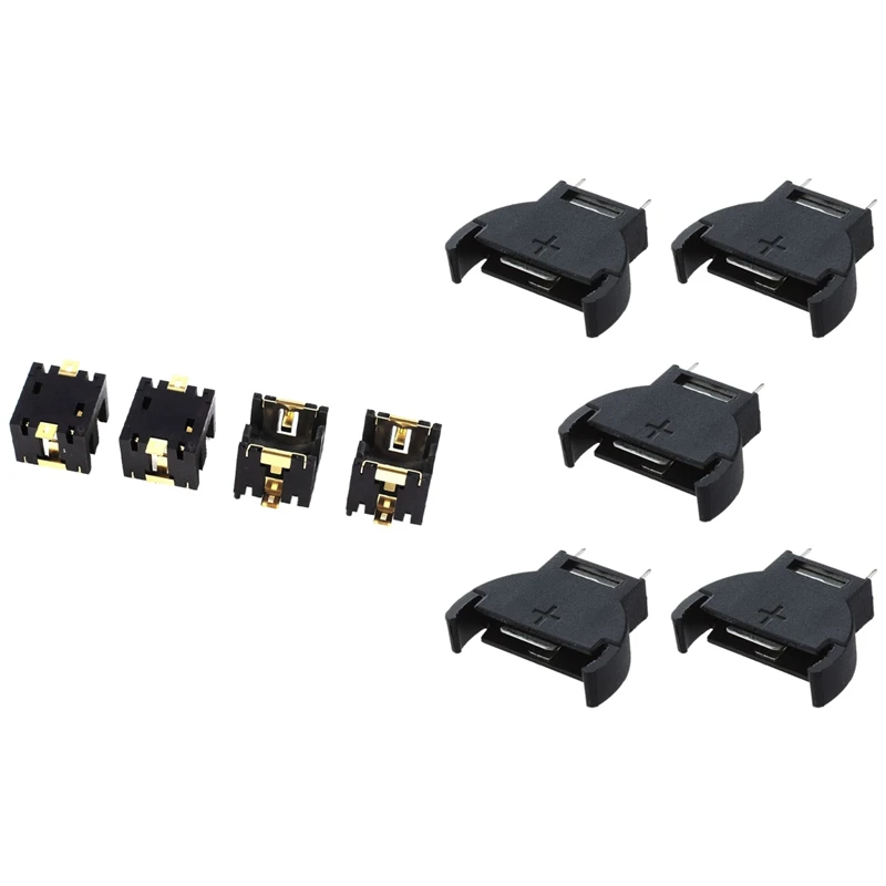 

9 Pcs Button Coin Cell Battery Socket Holder Cell Button Lithium-5 Pcs For 1 X CR2032 & 4 Pcs For 2 X AG13/LR44