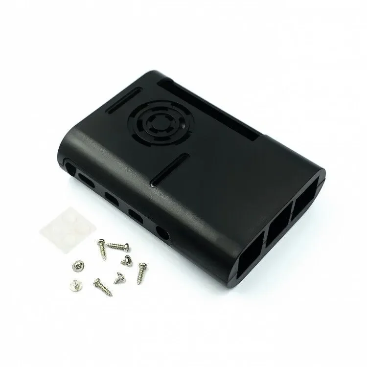 Для Raspberry Pi 4B литой корпус из АБС-пластика с черно-белым вентилятором рассеивания