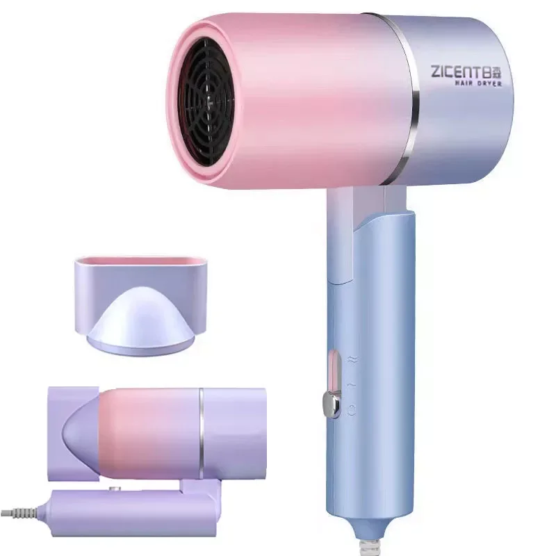 

Folding Hair dryer Hot Air Negative Ion Hair Care For Home Mini Travel Hair Dryer Portable Handle Adjustment Hair Styles Tools
