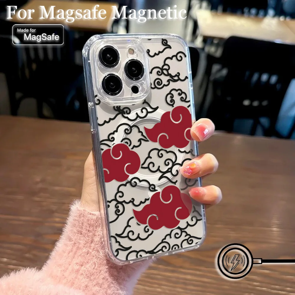 Магнитный чехол для телефона Magsafe в Японии HotAnime для Narutos iPhone 16, 15, 14, 13, 12, 11, 8, 7 Plus Pro Max X XR XSMax, мягкий прозрачный чехол из ТПУ (art.: 3920cbbd33cb1) - 3920cbbd33cb1