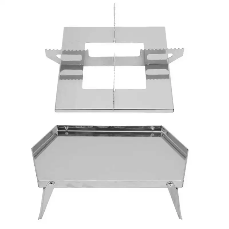 

Подставка для плиты, набор инструментов для барбекю из нержавеющей стали, подставка для плиты с сумкой для хранения, для рыбалки, путешествий, для кемпинга