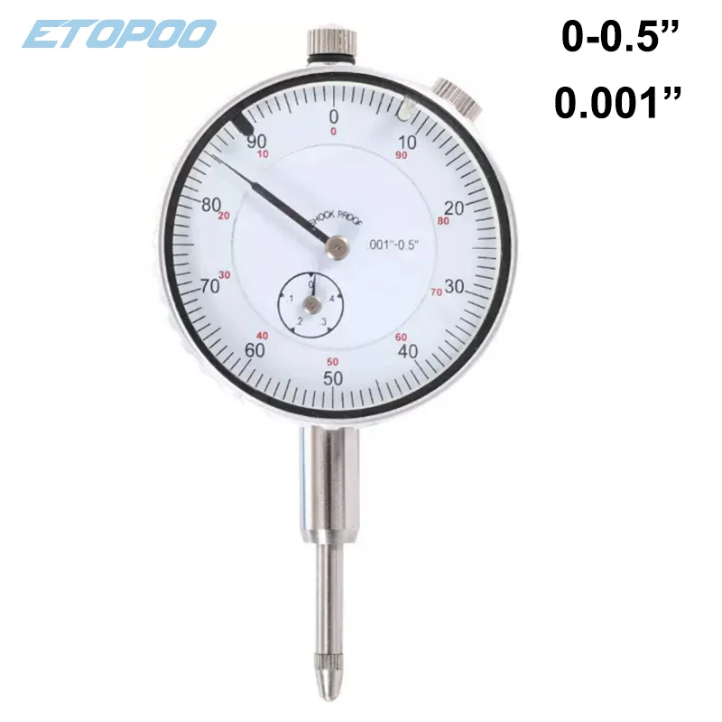 

0-0,5 дюйма 0-1 дюйма Циферблатный индикатор Императорский циферблатный индикатор с карбидной наковальней Разрешение 0,001 дюйма