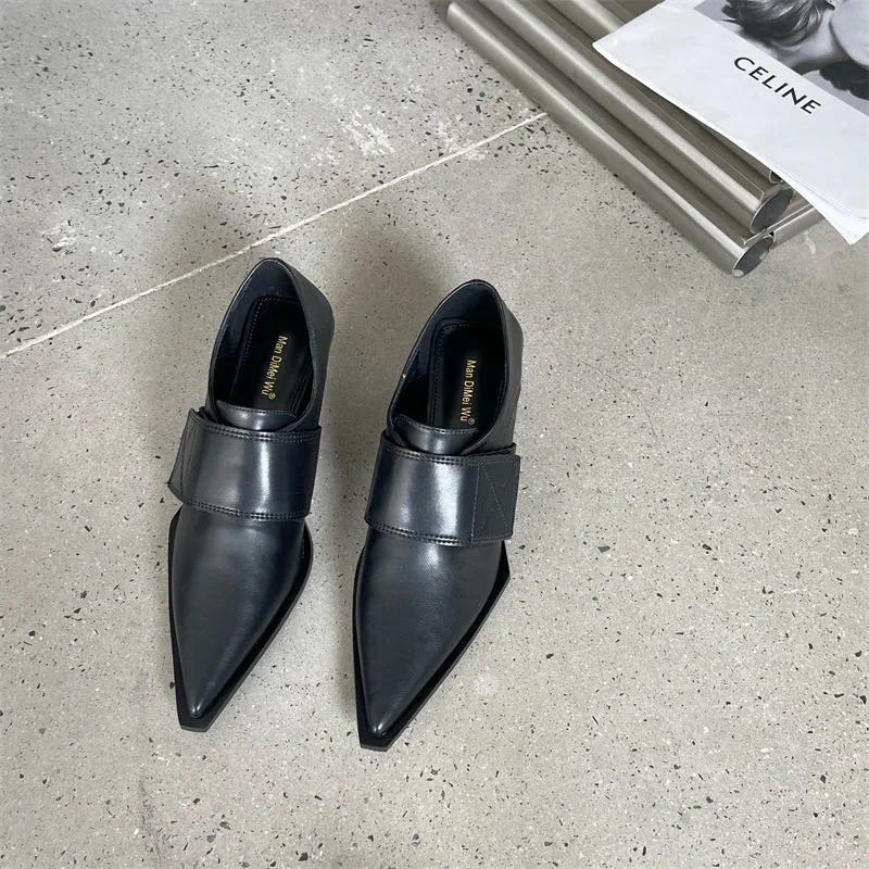 European Mixed Color Pointed Toe Pumps Woman Talons Hauts Patchwork Shallow Mary Jane Round High Heels Shoes Women 2022 Pumps