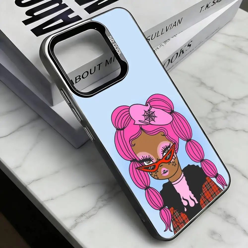 Фото Чехол для телефона Valfre P-Prints Art для iPhone 17, 16, 15, 14, 13, 12, 11 Plus, Pro Max, XS, цветной серебристый чехол-накладка №5