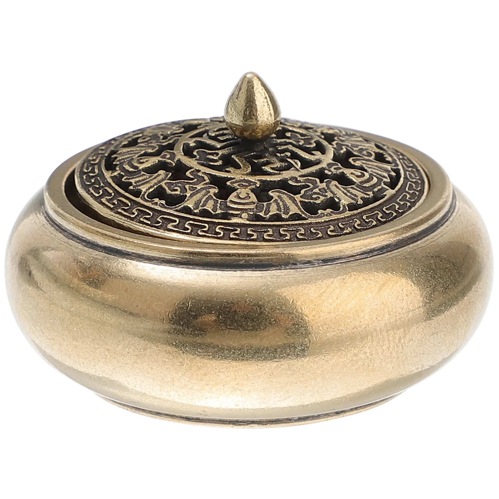 

Burner Holder Censer Mini Chinese Brass Home Vintage Animal Keychain Stick Cone Decorativejewelry Pot Charcoal Making Rat Charm