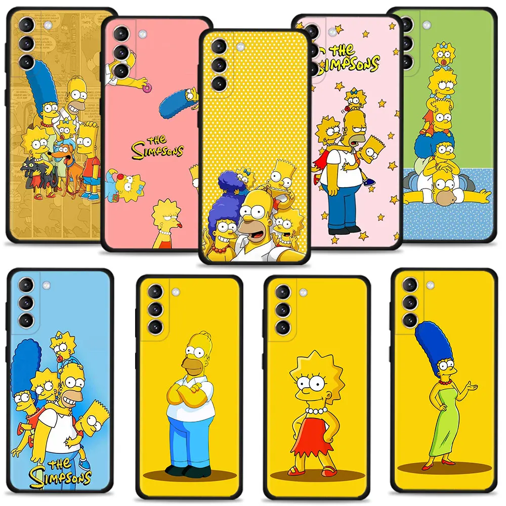 

The Simpsons Family Happy Photograph Phone Case For Samsung Galaxy S22 S21 S20 FE Ultra S10 S9 S8 Plus S10e Note 20Ultra 10Plus