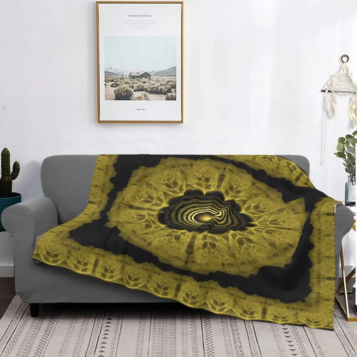 

Manta de decoración brillante Fractal, colcha para cama a cuadros, Picnic, manta doble a cuadros, toalla de playa de lujo