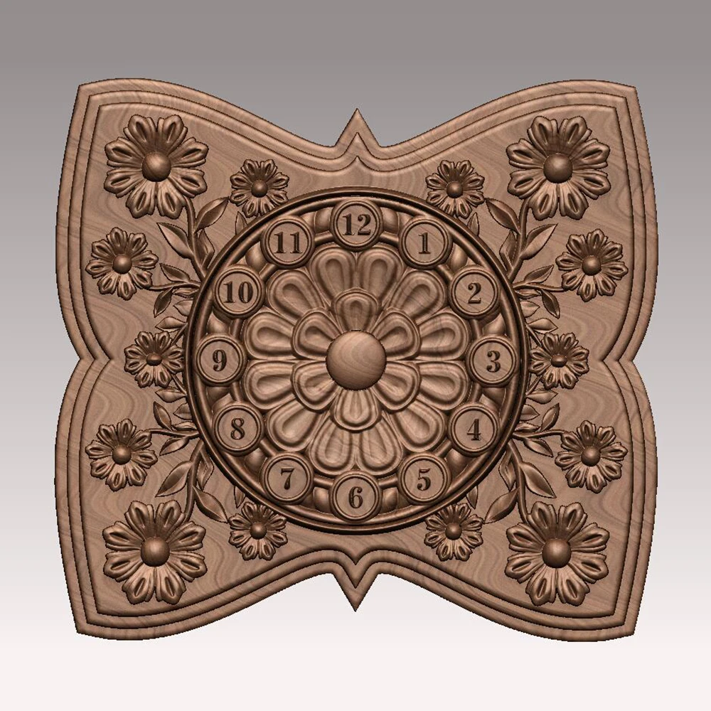 

Рельефная 3d-модель настенных часов ZBrush Artcam Aspire Cut3d