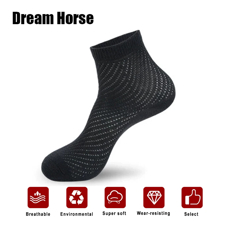 

Large Mesh Breathable Anti-Foot Odor Cotton Socks Men Casual Sweat Wicking Tube Socks
