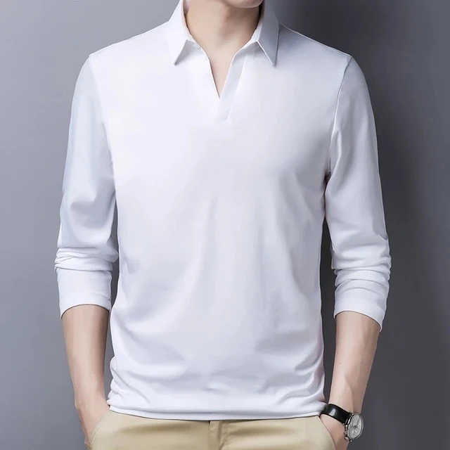 

Мужская хлопковая Однотонная рубашка с длинным рукавом, 2022 хлопок