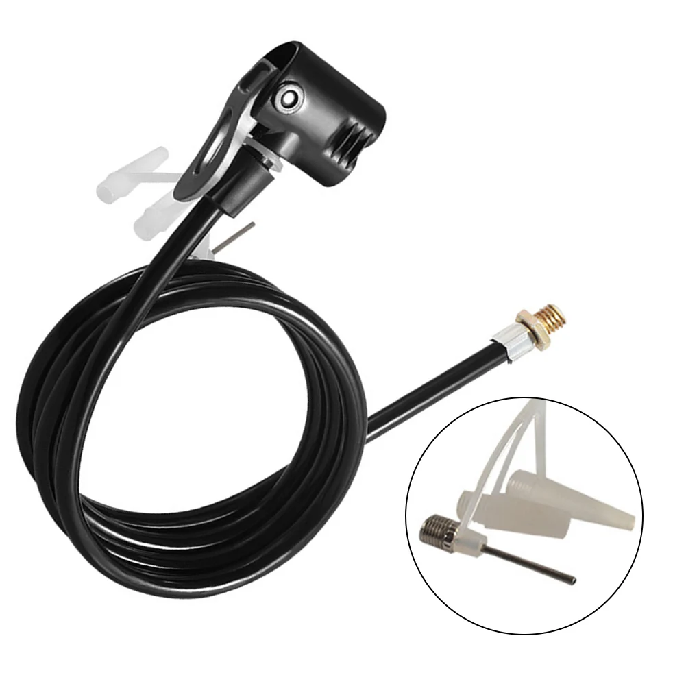 

1pc Bicycle Pump Hose Bike Air Pump Extension Tube Connector Heat-resistant Bike Accessories Compatible UK/French Nozzles