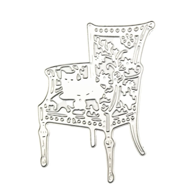 

Retro Lying Chair Lace Flower Metal Cutting Dies Stencil DIY Scrapbooking Embossing Tool Paper Card Album Template