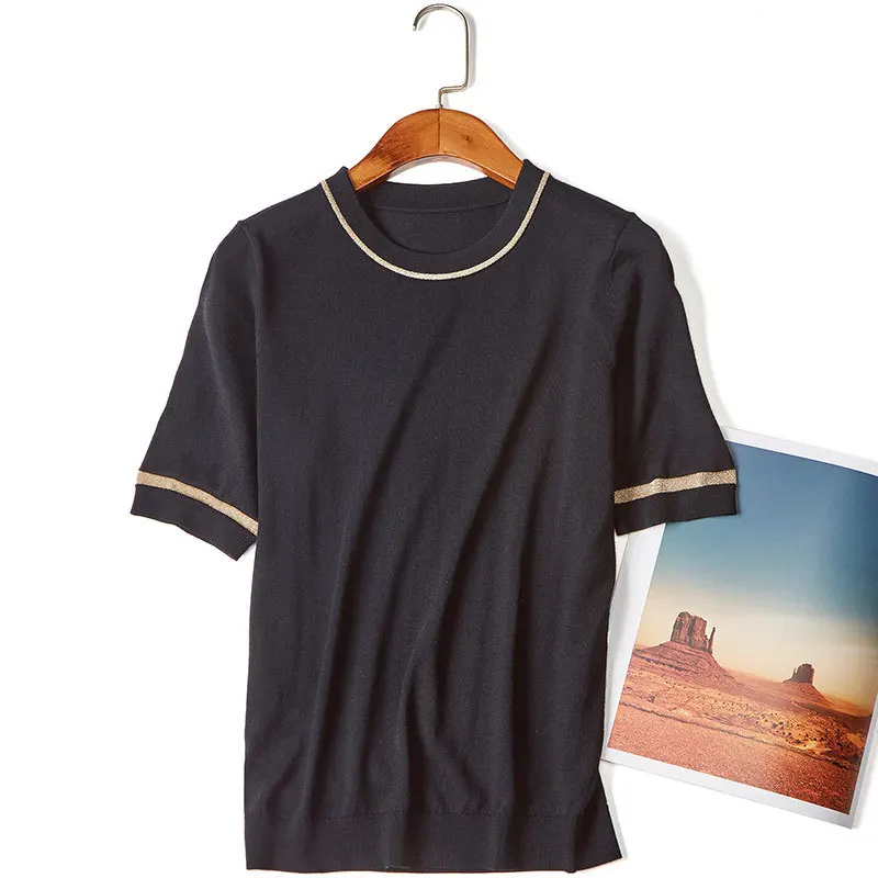 

T-shirts C Summer Short Sleeve Female T shirt for Women Clothing O-Neck Regular Broadcloth