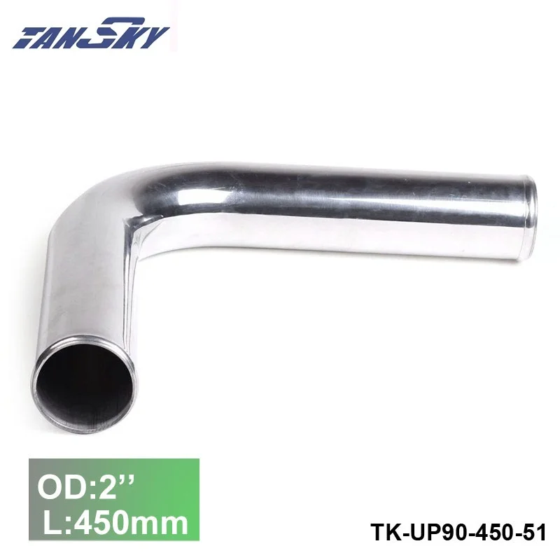 51mm 2"OD Out/Inlet Aluminum 90 Degree Turbo/Intake/Intercooler Elbow Piping L: 450mm For GM Chevy TK-UP90-450-51 | Автомобили и