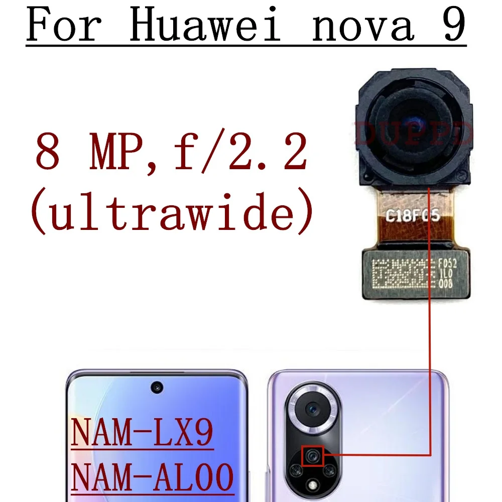 Передняя и задняя камеры для Huawei Nova 9 Nova9 AL00, LX9. Оригинальный модуль фронтальной камеры для селфи и основной задней камеры с гибким кабелем. (art.: 3920dd1228abe) - 3920dd1228abe