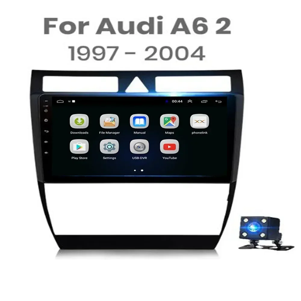 2 Din Android 13 Автомобильный радиоприемник для Audi A6 C5 1997-2004 S6 RS6 Мультимедийный плеер 5G