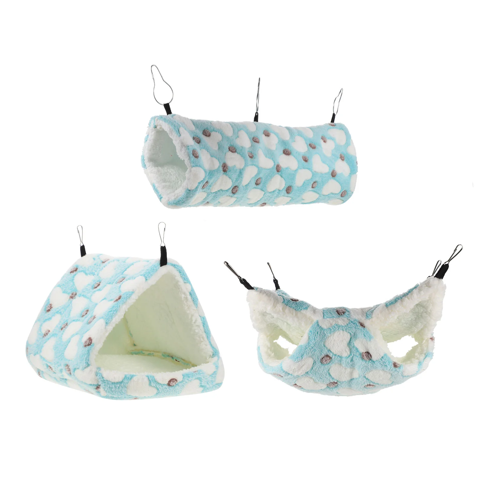 

Bed Hamster Tunnel Hammock Petsmall Plush Cage Hanging Hideout Rat Winter Swing Guineawarm Animal Hedgehog Parrot Sugar Glider