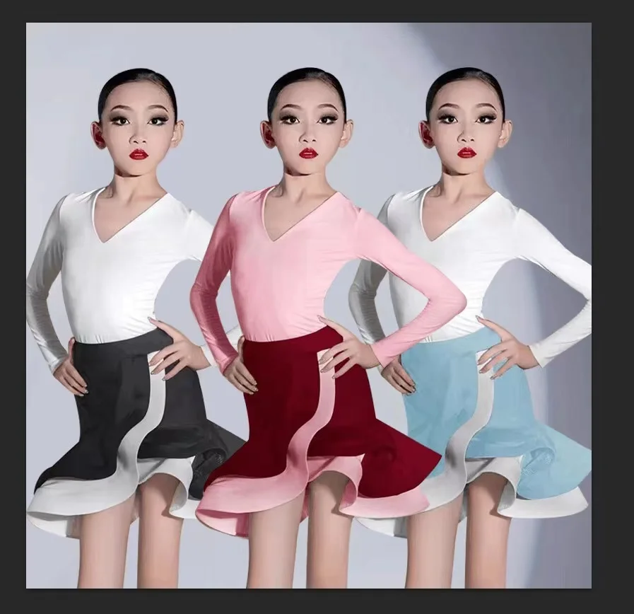 

Новинка, юбка для бальной комнаты для девушек, танцевальная юбка, костюм для соревнований, Одежда для танцев