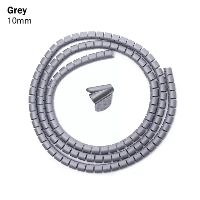 

16/10 mm Flexible Spiral Cable Wire Protector Cable Organizer Computer Cord Protective Tube Clip Organizer Management Tools