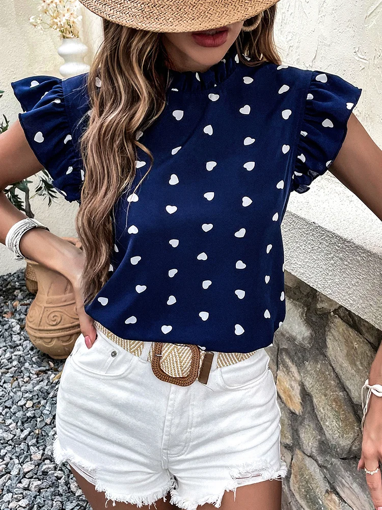 

Short Sleeve Tee Shirt Women's Top Commuter Petal Casual Summer Pattern Chest T-shirt Tops 2023 Graphic Tees Crop Sexy Clothing