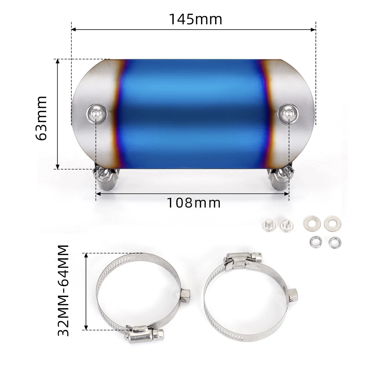 Универсальная защитная крышка для выхлопных труб мотоцикла глушителя трубы