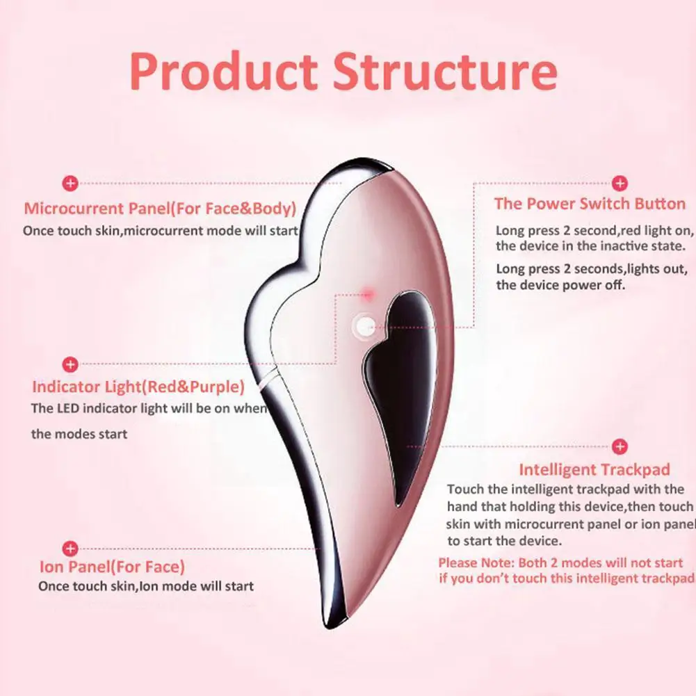 

Electric Massage Tool Scraping Galvanic Face Body Instrument Face Lifting Massager Beauty Scraping Care Skin Lift Microcurr C2R2