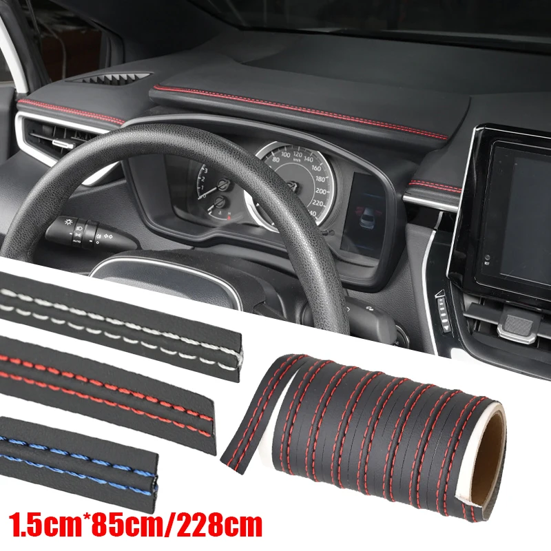 

Car Pu Leather Decoration Line Self-adhesive Moulding Trim Auto Dashboard Decoration Line DIY Braid Strip Car Style Accessories