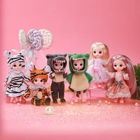 16cm bjd cute princess doll fashion dress up doll 13 joints movable mini diy play house girl toy set 112 doll children gift