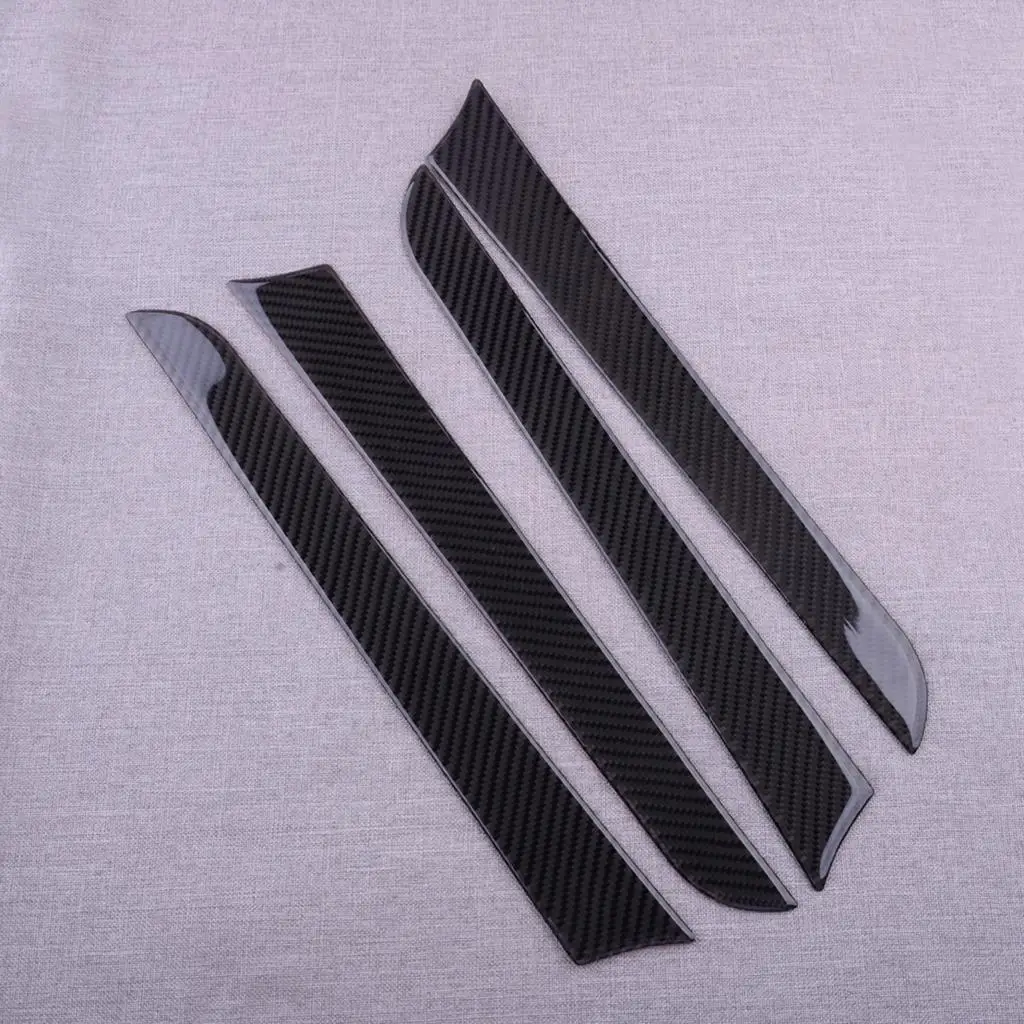 

4 шт., черные чехлы из углеродного волокна для внутренней двери, для Audi A4 B8 2016 2015 2014 2013 2012 2011 2010 2009