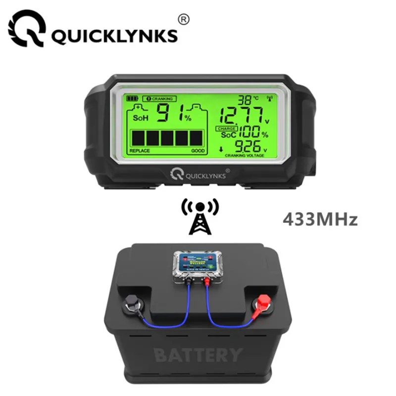 QUICKLYNKS BM5-D 12 В светодиодный тестер батареи монитор проекционный дисплей профессиональный тестер состояния батареи анализатор зарядный тестер инструмент