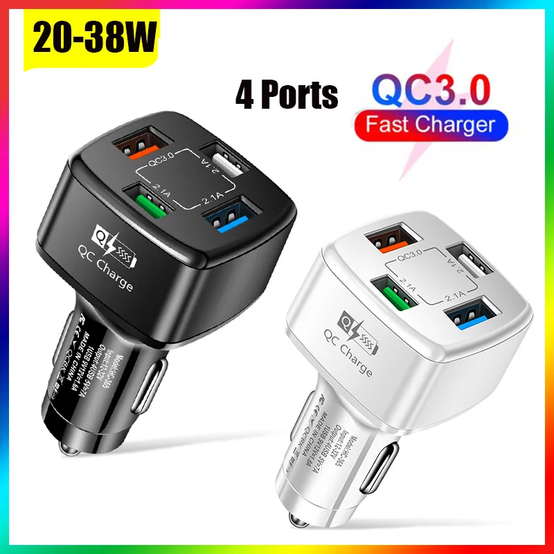

Автомобильные зарядные устройства DC 12-32 В с 4 USB-портами, 35 Вт, 7A, QC 3,0