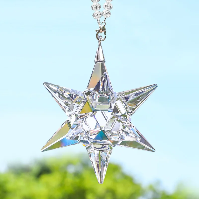 9-цветный метеоритный молоток, кристалл, автомобильный кулон, подвесной Rainbow Maker, зеркало заднего вида, подвеска, домашний декор автомобиля, автоаксессуары, подарок