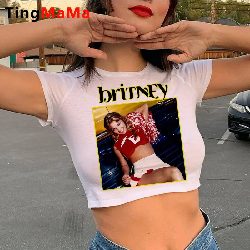 Футболка Britney Spears женские футболки с графическим рисунком Женская белая футболка