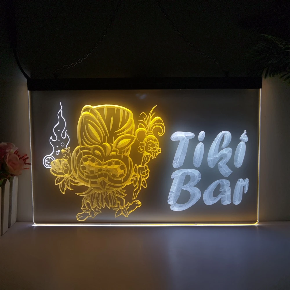 

Tiki маска для бара, паба, пива, 2 цвета, светодиодный неоновый знак, домашний декор, новогодняя настенная Свадебная спальня, 3D ночник