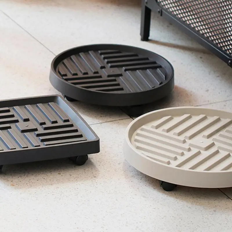 2024 Поднос для ежедневного использования горшков с колесами Круглый подвижный