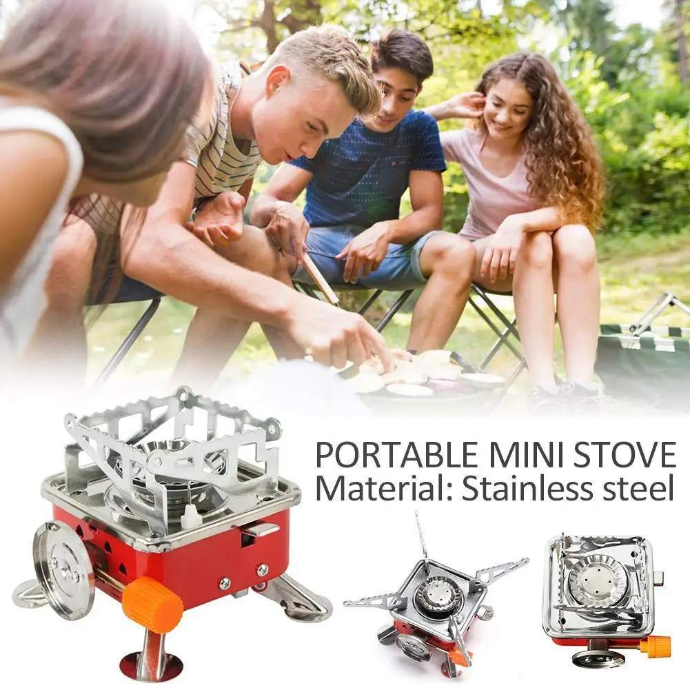 

2800w Mini Camping Stove Folding Outdoor Gas Stove Portable Cooker Picnic S24 Split Dropship 19 N6y0