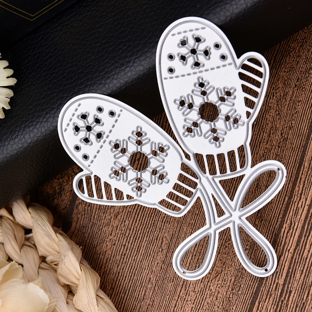 

1Pc Xmas Glove Cutting Metal Alloy DIY Crafts for Album Scrapbooking Decor Craft