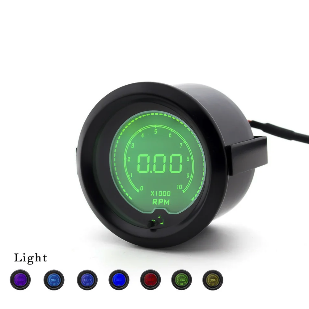 

2" 52MM EVO Digital Car Tachometer 7 Colors LCD 0-10000 RPM Gauge Digital Tachometer Car meter