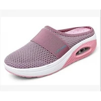 2022 summer new slippers sandals thick sole beach slippers ladies breathable mesh comfort flat shoes ladies flip flops
