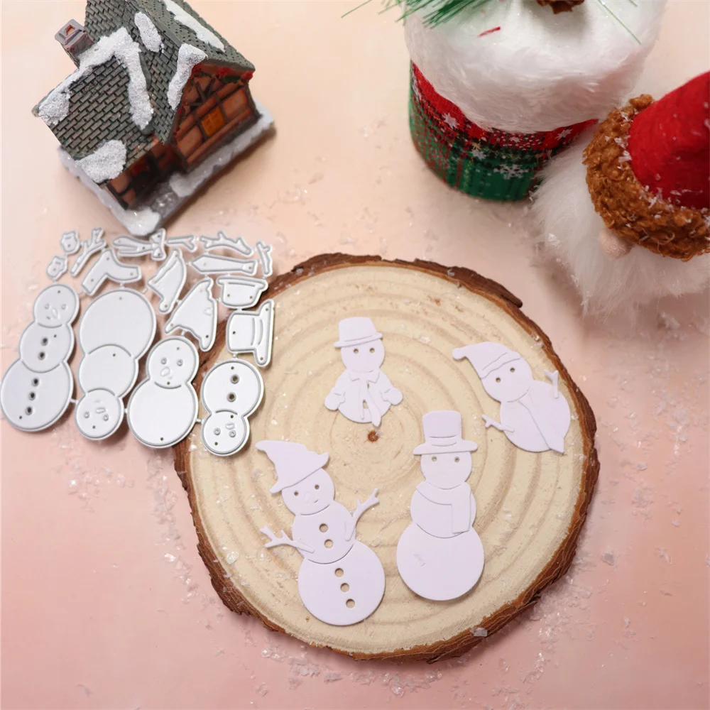Рождественский набор снеговиков металлические штампы для скрапбукинга сделай