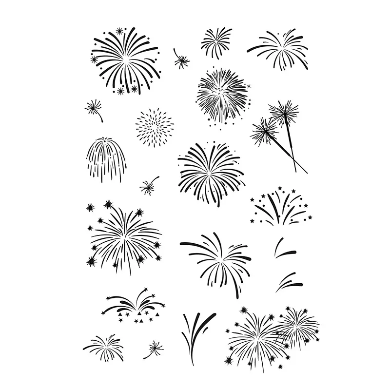 

Fireworks DIY Seal Clear Rubber Stamps For Card Making Photo Album Scrapbooking Decoration Supplies Stationery Craft Handmade