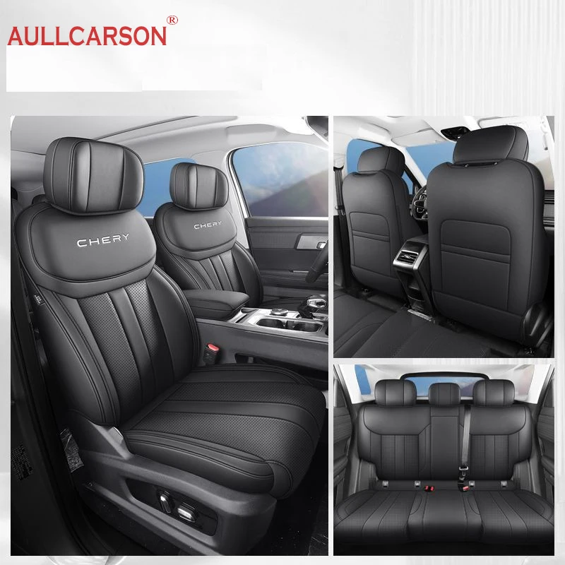 

Кожаный чехол для сиденья автомобиля JAECOO J7 2023 2024, цветная протектор в стиле трека, аксессуары для салона