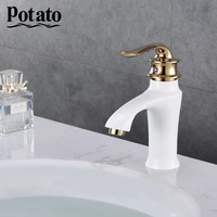 potato bathroom basin faucet 3 colors hollow shape cold and hot waterfull single handle water sink faucet for bath p10219